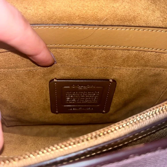 Coach Pink Satchel with Gold Turnlock and Top Handle - Picture 6 of 6